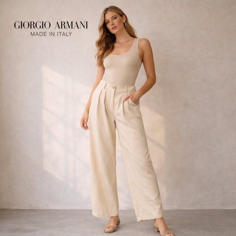 Giorgio Armani Made in Italy Size 38/4 Luxury Designer Minimal Classic